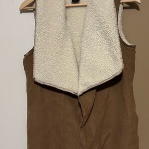 New Directions Cream Sherpa Vest